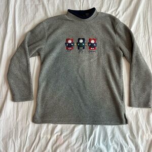 Croft & Barrow vintage Blue and Gray Fleece Pullover